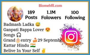 Ganpati Bappa Bio For Instagram 