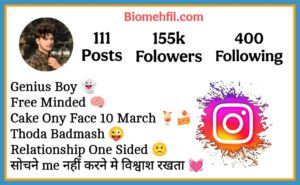 Attitude Bio For Instagram For Boys