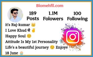 Attitude Bio For Instagram For Boys