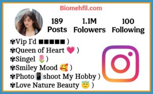Instagram Vip Bio For Girls