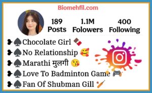 Instagram Bio In Marathi For Girls