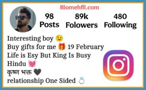 Instagram Bio For Hindu Boys