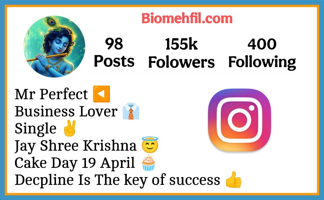 Krishna Bio For Instagram 