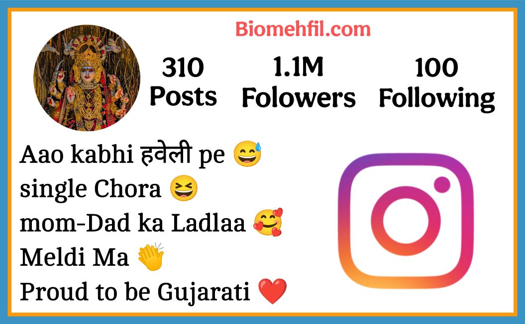 Instagram Bio For Ma Meldi Bhakt 